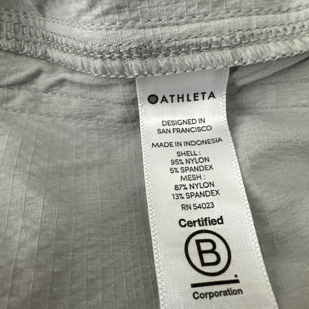 NWT Athleta Fitness Size 10 Trekkie Paper Bag Shorts Womens Silver Gray Outdoor - Picture 5 of 5